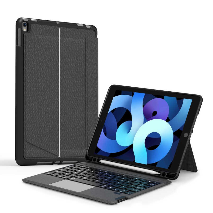 iPad 10.2 2021 (9.Nesil) Wiwu Mag Touch Klavyeli Standlı Kılıf