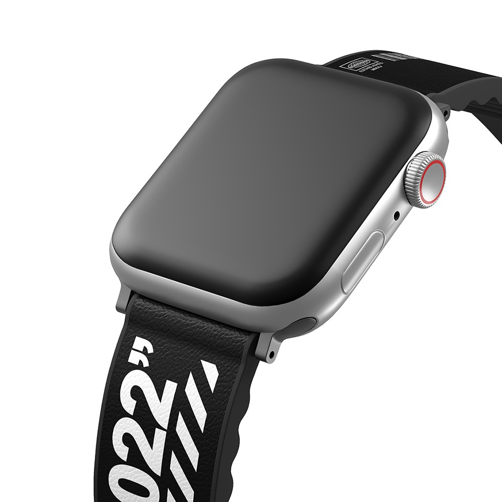 Watch 44mm SkinArma Taihi Sora Yazı Desenli Deri Görünümlü Silikon Kordon