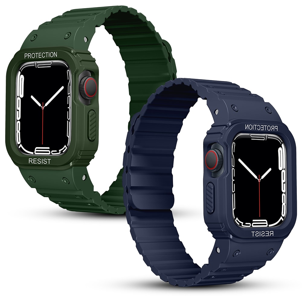 Apple Watch 7 45mm KRD-142 Airbag Tasarımlı Kasa Koruyuculu Silikon Kordon