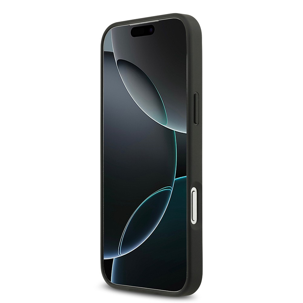 Apple iPhone 17 Pro Max Kılıf Guess Orjinal Lisanslı Taşlı Arka Yüzey Üçgen Logolu Kapak