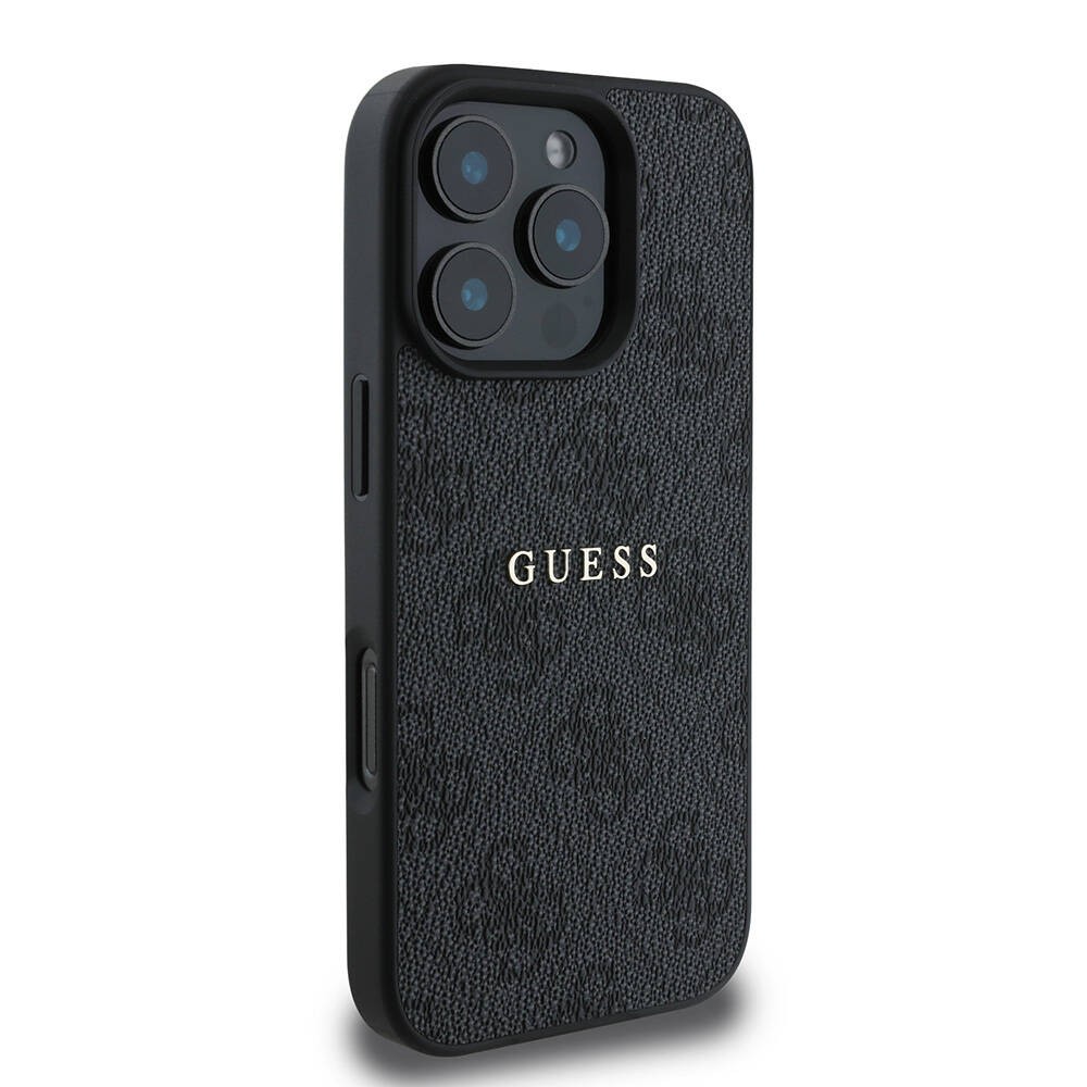 iPhone 16 Pro Max Kılıf Guess Orjinal Lisanslı Magsafe Şarj Özellikli 4G Desenli Yazı Logolu Kılıf