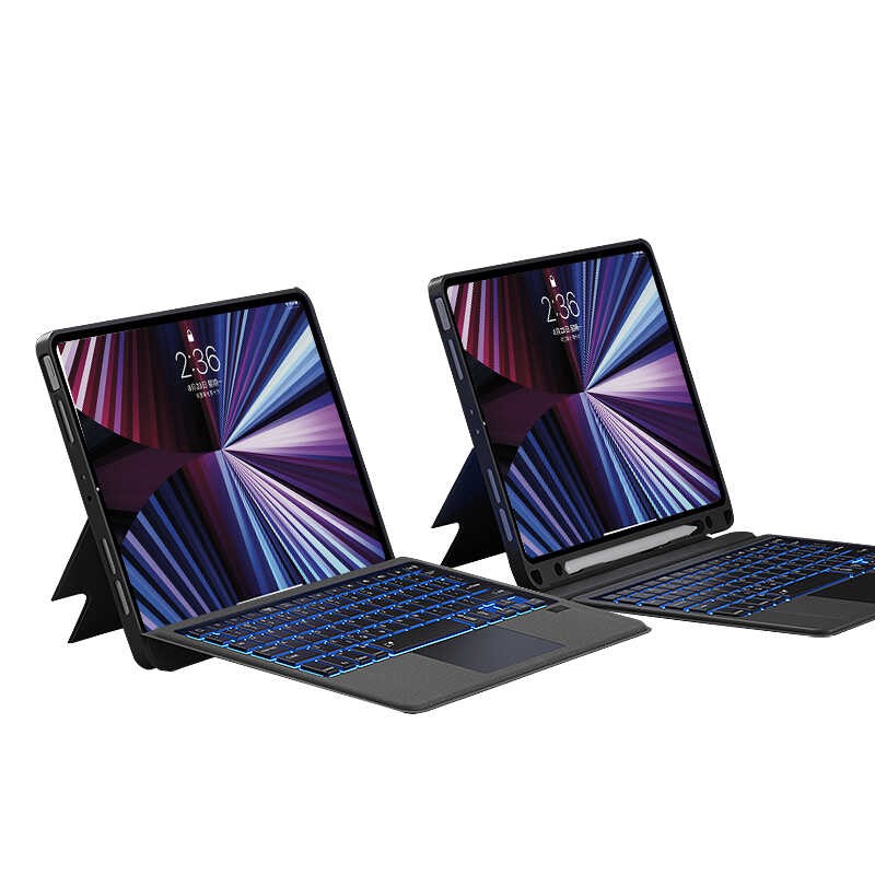 iPad Air 10.9 2022 (5.Nesil) Wiwu Mag Touch Klavyeli Standlı Kılıf