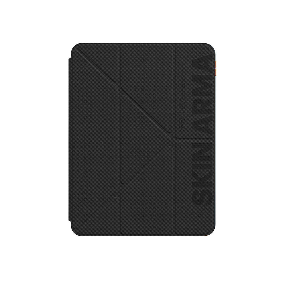 Apple iPad Pro 11 2025 M5 Kılıf SkinArma Kabartma Baskı Tasarımlı 360 Tam Koruma Arkası Şeffaf Standlı Gamma Kılıf