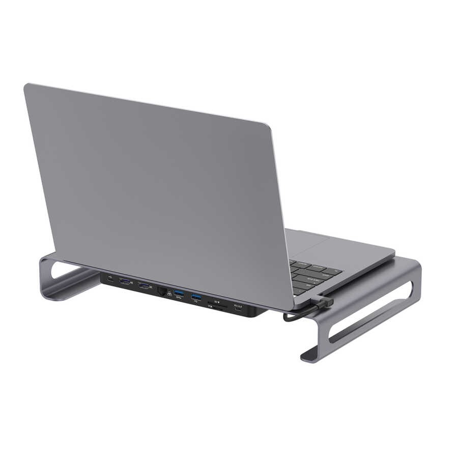 Go Des GD-9126 Hub Destekli Laptop Standı Docking Station Stand