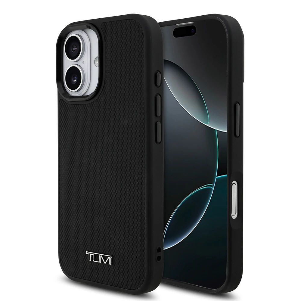 Apple iPhone 17 Kılıf TUMI M-safe Şarj Özellikli Deri Noktalı Dizayn Kapak