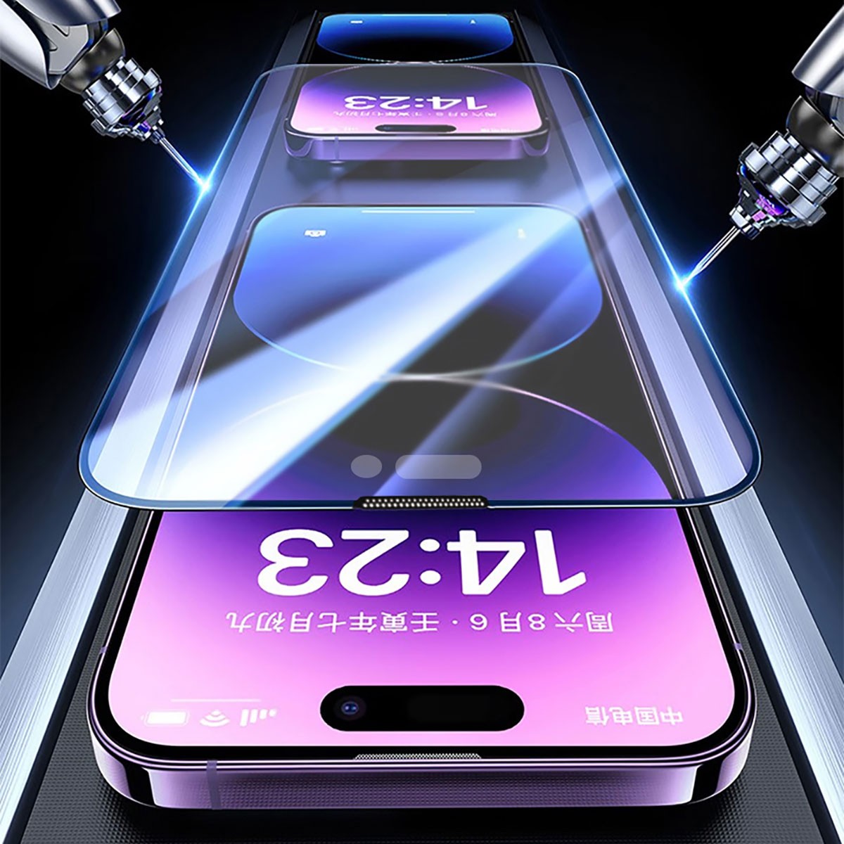 iPhone 14 Pro Wiwu iVista Screen Matte Ultra Güçlü Temperli Mat Ekran Koruyucu