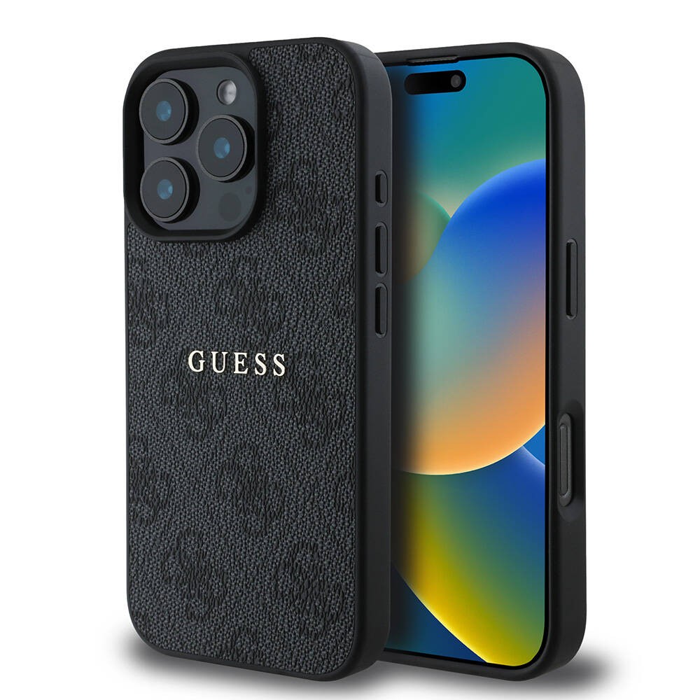 iPhone 16 Pro Max Kılıf Guess Orjinal Lisanslı Magsafe Şarj Özellikli 4G Desenli Yazı Logolu Kılıf