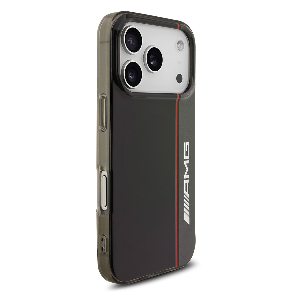 Apple iPhone 17 Pro Max Kılıf AMG Orjinal Lisanslı M-safe Şarj Özellikli IML Baskı Logolu Çift Katmanlı Bow Lines Kapak