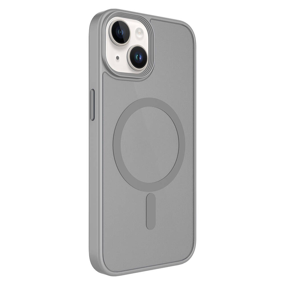 iPhone 14 Kılıf Mat Arka Yüzey Wireless Şarj Özellikli Zore Flet Magsafe Kılıf