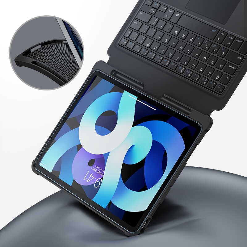 iPad 10.2 2021 (9.Nesil) Benks Multifunctional Kablosuz Klavyeli Kılıf