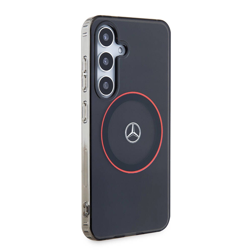 Galaxy S24 Kılıf Mercedes Benz Orjinal Lisanslı Magsafe Şarj Özellikli IML Yıldız Logolu Red Ring Kılıf