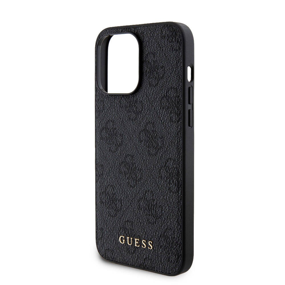 iPhone 15 Pro Max Kılıf Guess Orjinal Lisanslı Magsafe Şarj Özellikli Yazı Logolu 4G Desenli Kapak + Powerbank 5000mAh 2in1 Set