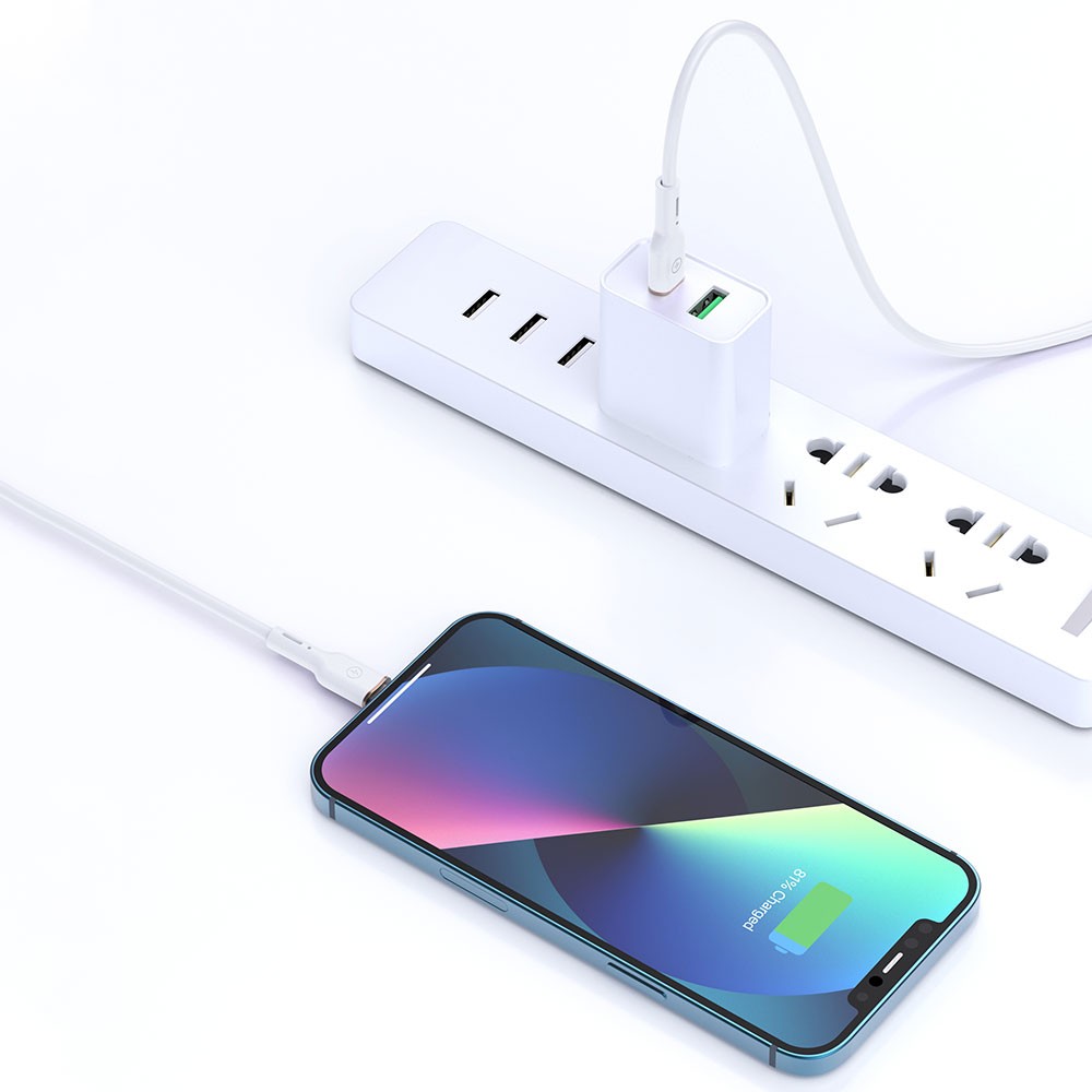 Wiwu Vigor YQ-01 Type-C to Lightning Esnek PD Data Kablo 27W 480Mbps 1.2M