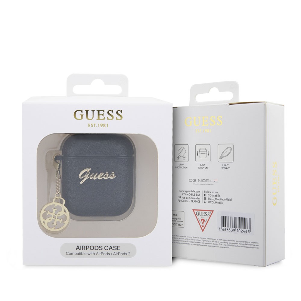 Airpods Kılıf GUESS Glitter 4G Charm Kapak