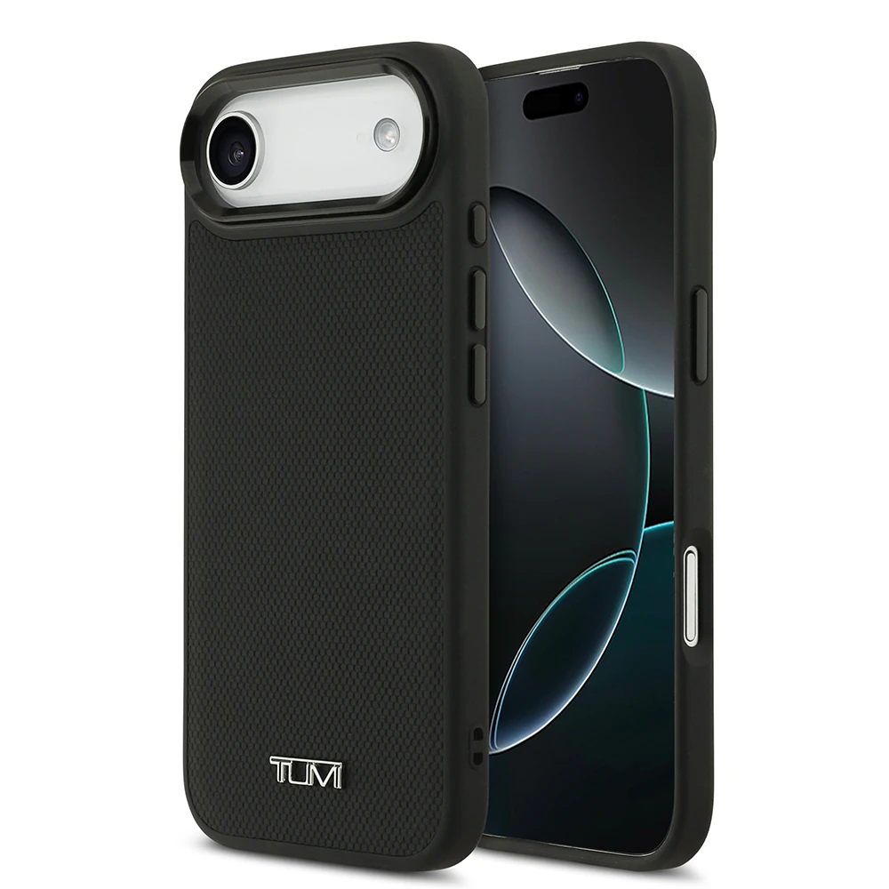 Apple iPhone 17 Air Kılıf TUMI M-safe Şarj Özellikli Deri Noktalı Dizayn Kapak