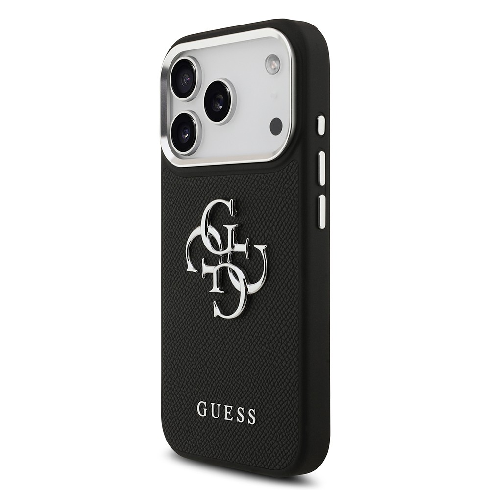 Apple iPhone 17 Pro Kılıf Guess Orjinal Lisanslı PU Deri 4G Büyük Metal Logo Dizaynlı Kapak