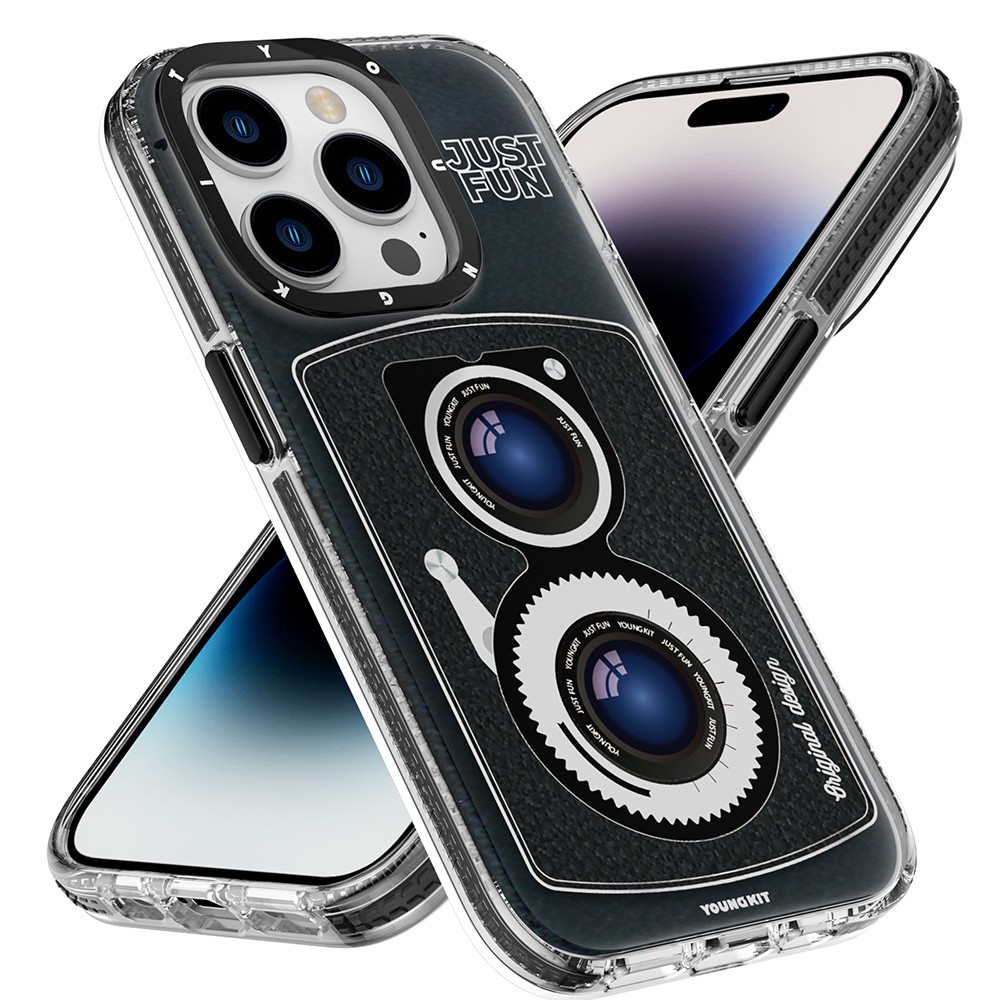 iPhone 14 Pro Kılıf Magsafe Şarj Özellikli Lens Figürlü YoungKit Art Film Serisi Kılıf