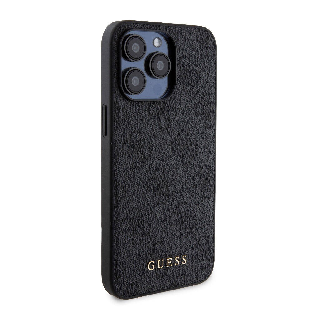 iPhone 15 Pro Max Kılıf Guess Orjinal Lisanslı Magsafe Şarj Özellikli Yazı Logolu 4G Desenli Kapak + Powerbank 5000mAh 2in1 Set