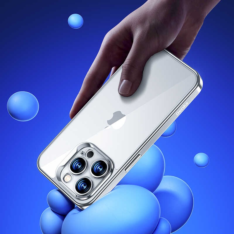 iPhone 14 Plus Kılıf Benks Electroplating TPU Kapak Ekran Koruyucu Hediyeli