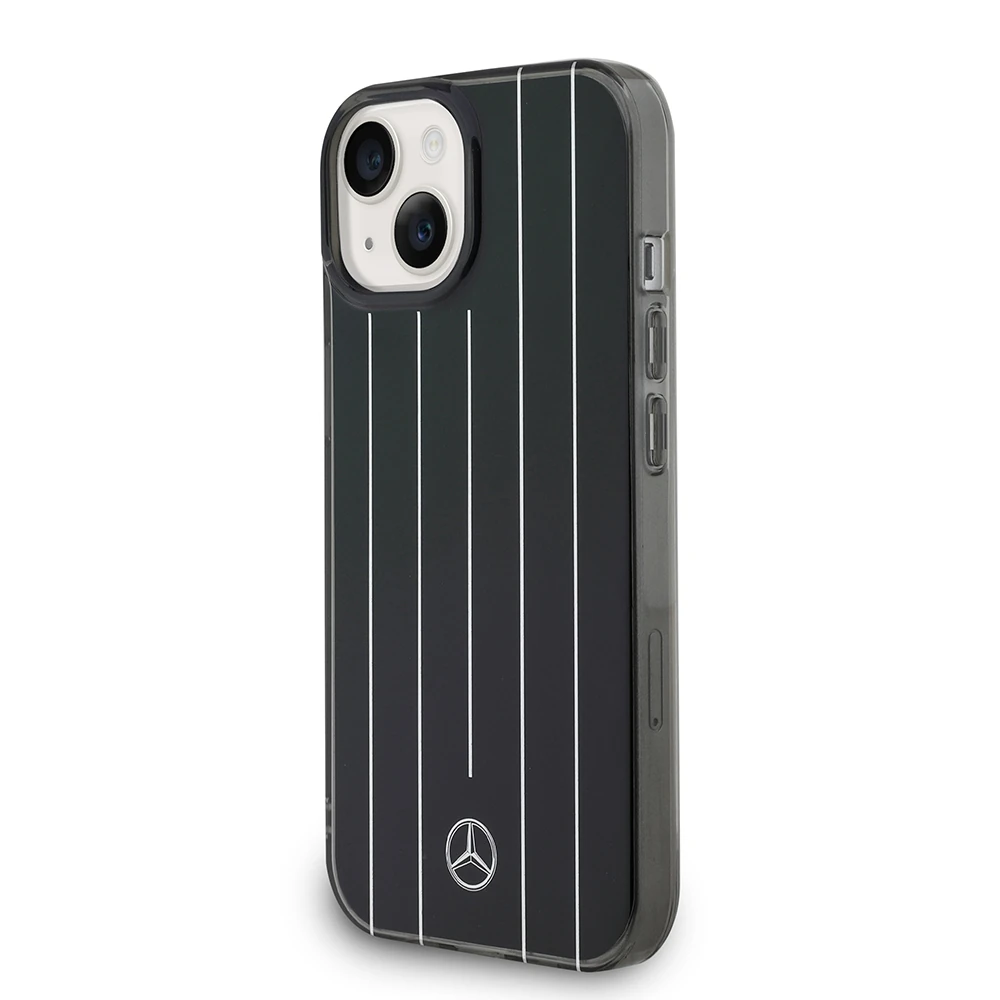 Apple iPhone 15 Mercedes Benz Orjinal Lisanslı New Urban 3 IML Baskılı Paralel Çizgi Desenli Kapak