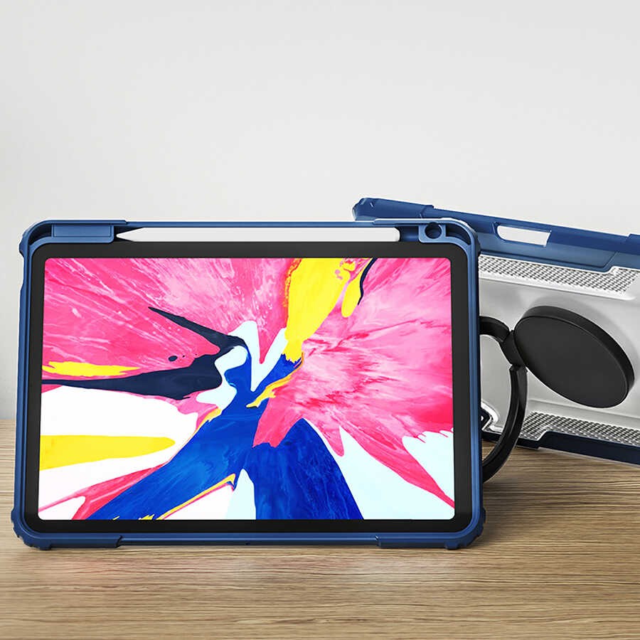 iPad Air 10.9 2022 (5.Nesil) Wiwu Mecha Dönebilen Standlı Tablet Kılıfı