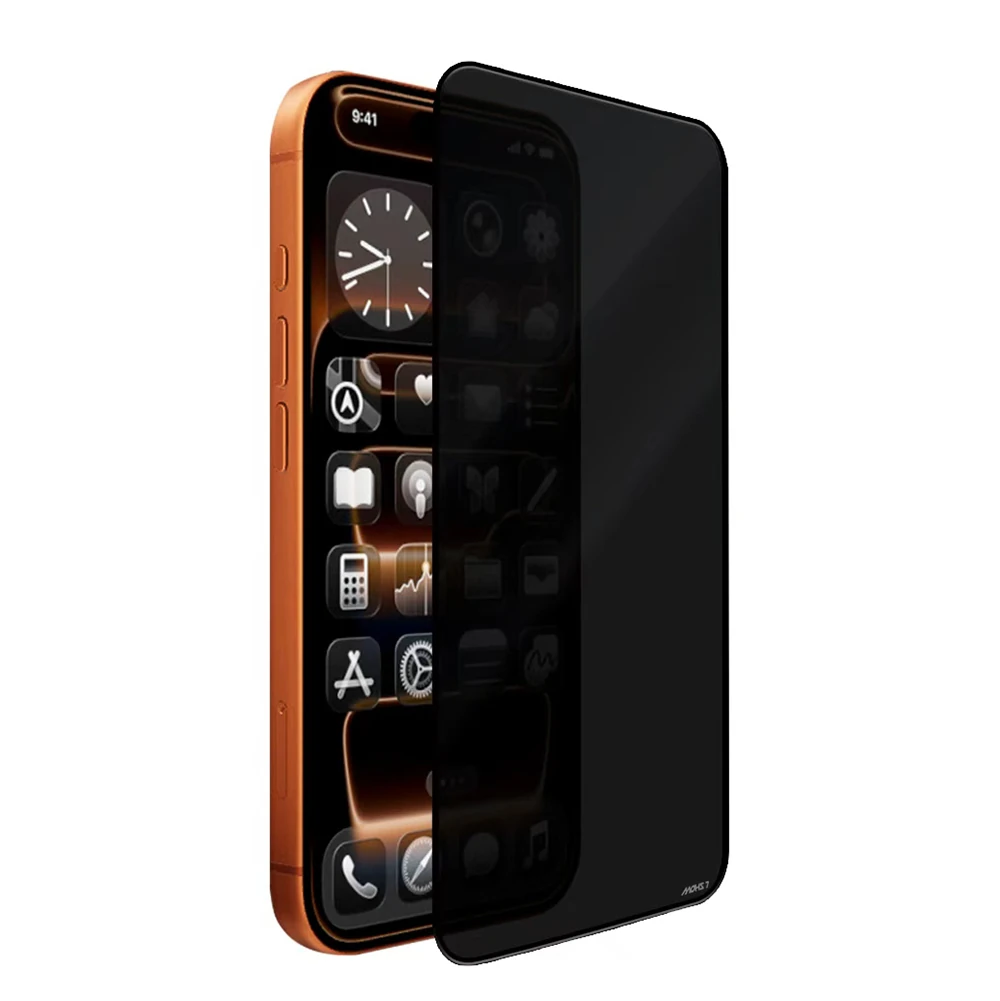 Apple iPhone 16E Mohseven Safir Coating Privacy Hayalet Temperli Cam Ekran Koruyucu