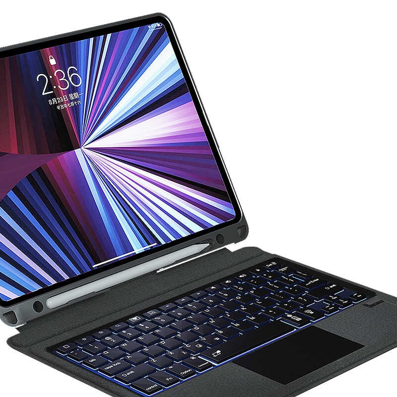 iPad Air 10.9 2022 (5.Nesil) Wiwu Mag Touch Klavyeli Standlı Kılıf