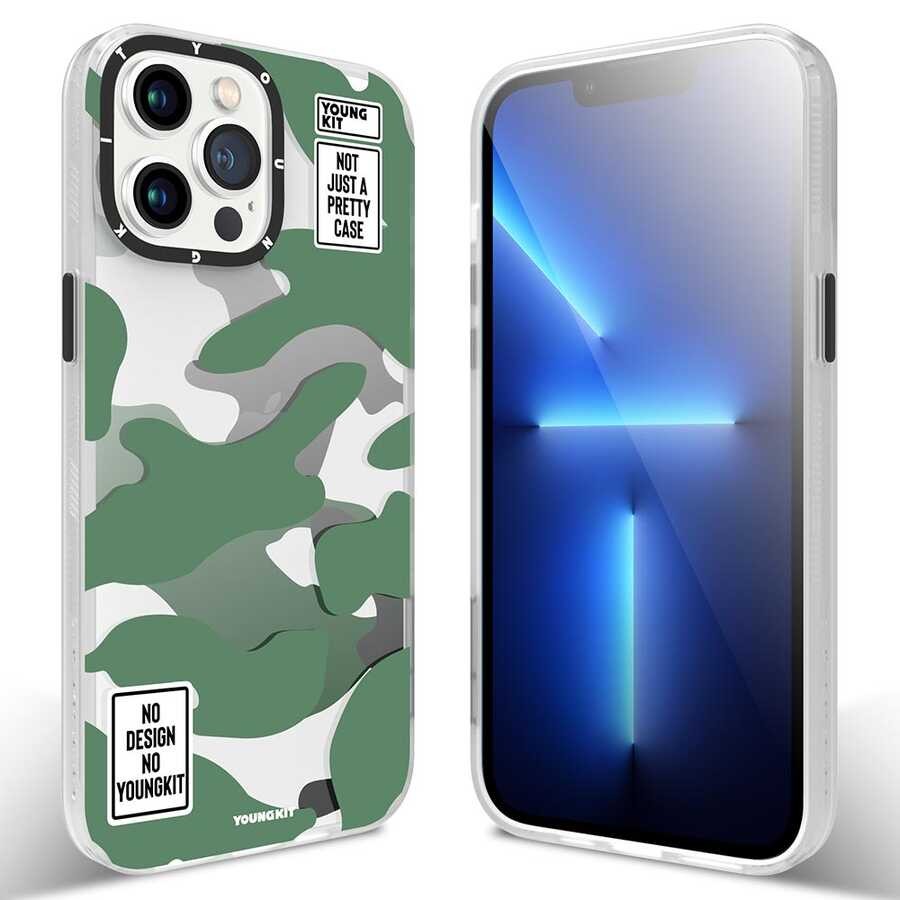 iPhone 13 Pro Max Kılıf YoungKit Kamuflaj Serisi Kılıf
