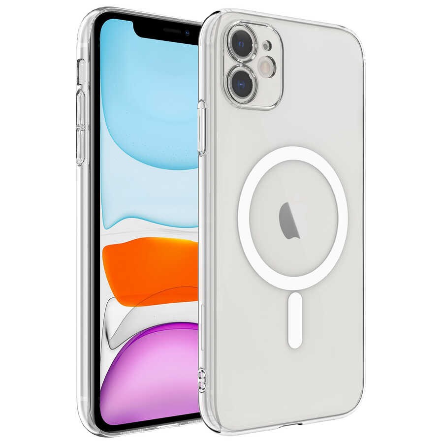 iPhone 11 Kılıf Kamera Korumalı Magsafe Sert PC Zore Porto Kılıf
