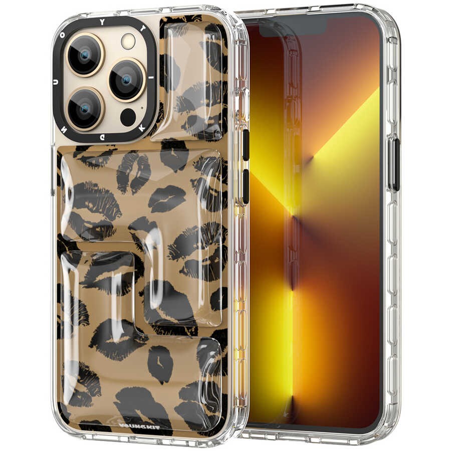iPhone 13 Pro Max Kılıf YoungKit Leopard Article Serisi Kılıf