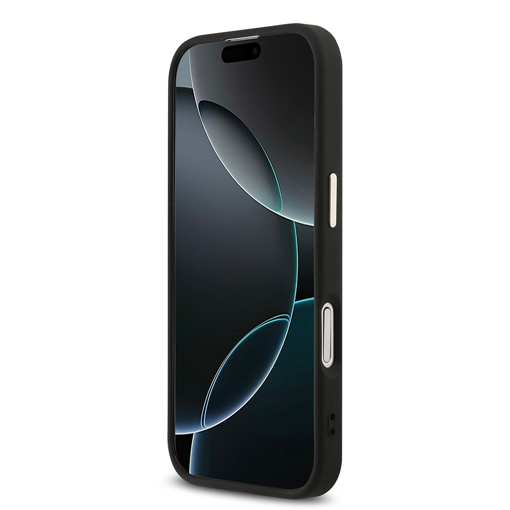 Apple iPhone 17 Kılıf Guess Orjinal Lisanslı 4G Büyük Metal Kamera Çerçeveli ve Logolu Glitter Kapak