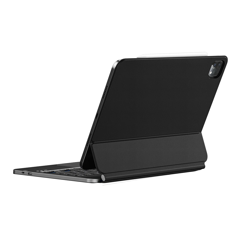 Apple iPad Air 10.9 2022 (5.Nesil) Wiwu MK-003 Gizli Kalem Bölmeli Klavyeli Standlı Kılıf