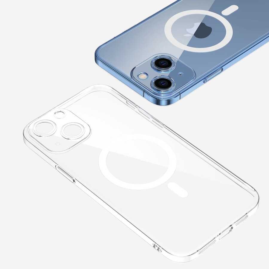 iPhone 14 Plus Kılıf Kamera Korumalı Magsafe Sert PC Zore Porto Kılıf