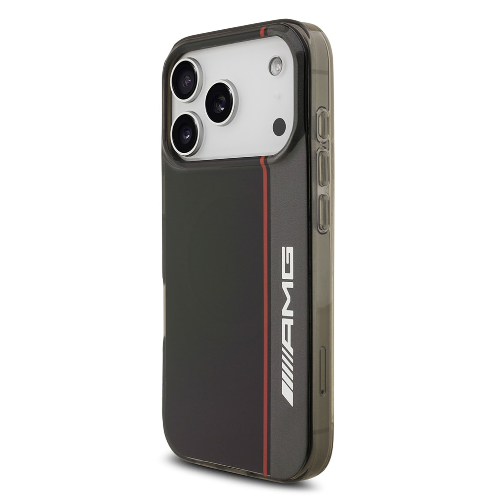 Apple iPhone 17 Pro Max Kılıf AMG Orjinal Lisanslı M-safe Şarj Özellikli IML Baskı Logolu Çift Katmanlı Bow Lines Kapak