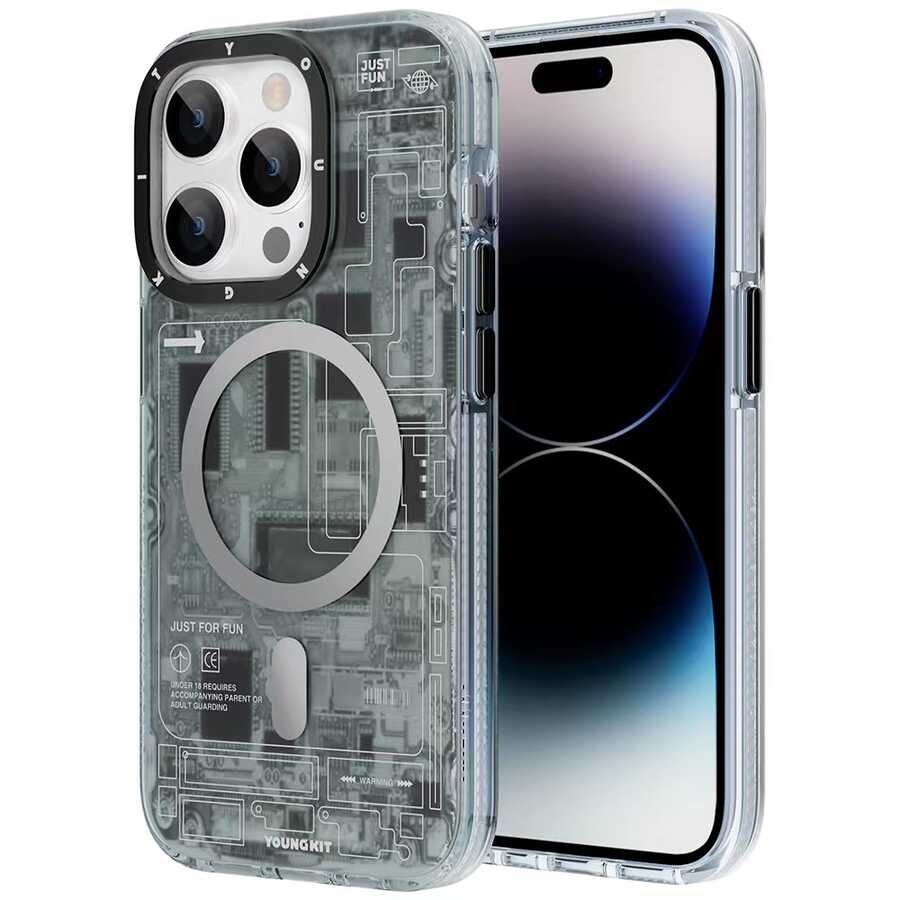 iPhone 14 Pro Kılıf Magsafe Şarj Özellikli YoungKit Technology Serisi Kılıf