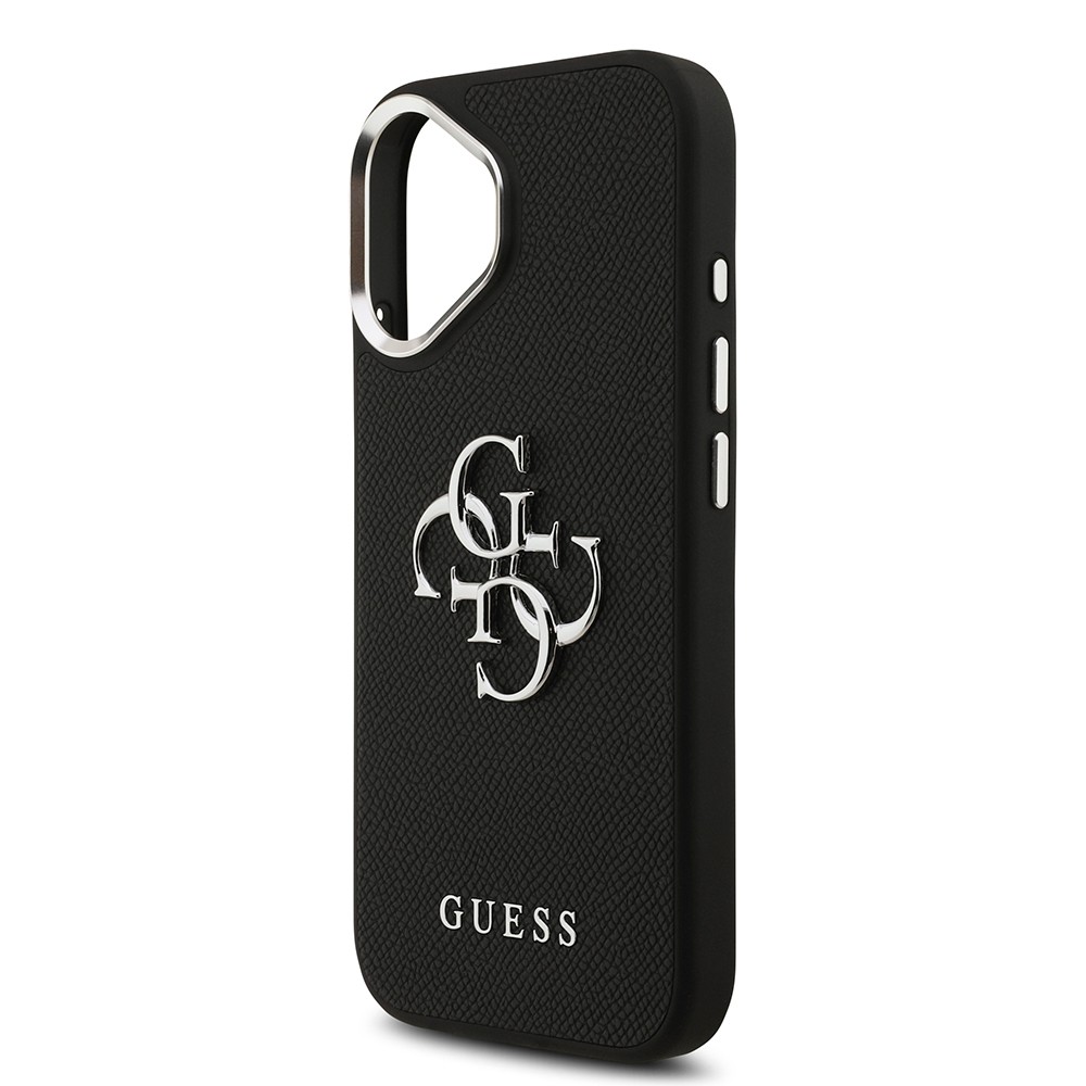Apple iPhone 17 Kılıf Guess Orjinal Lisanslı PU Deri 4G Büyük Metal Logo Dizaynlı Kapak