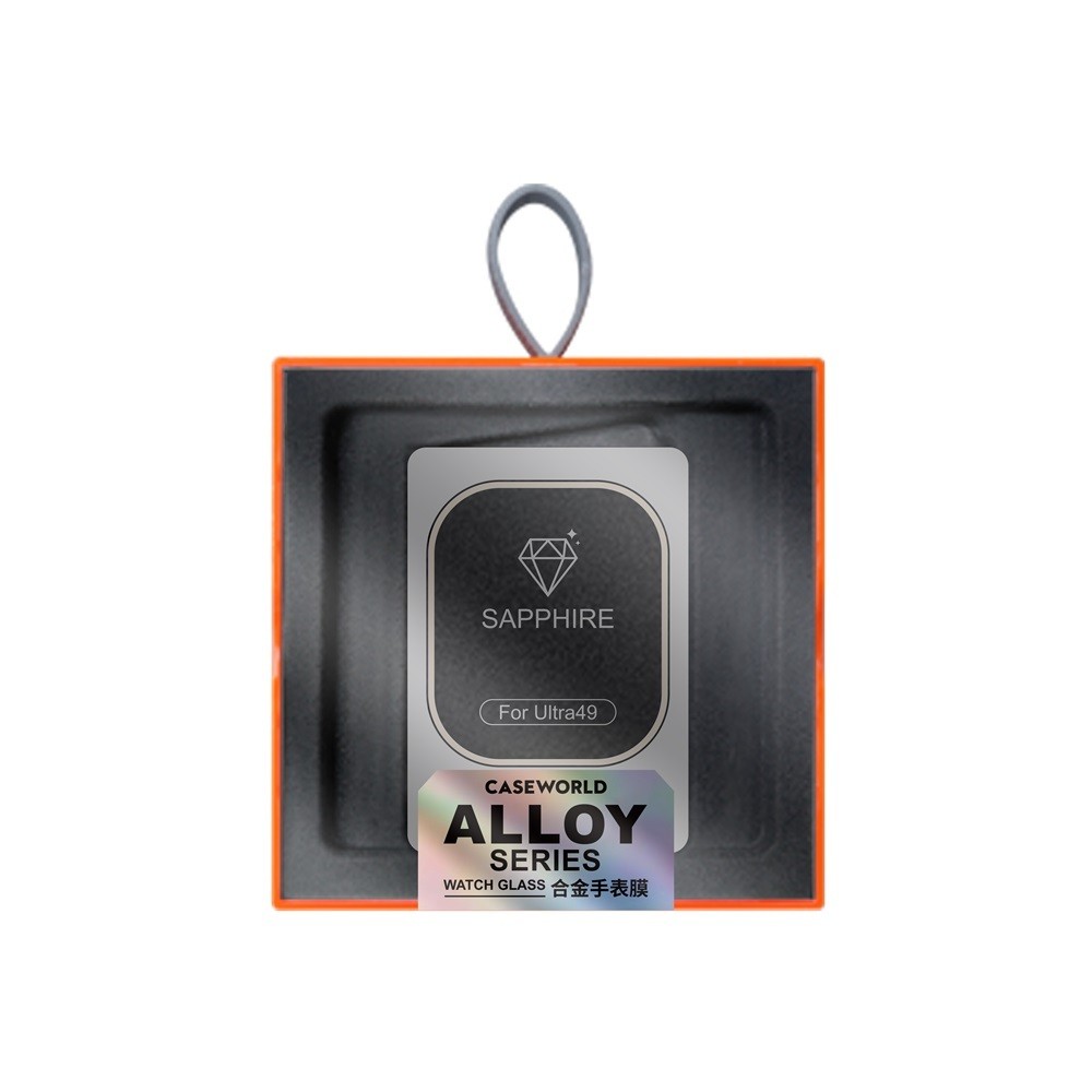 Apple Watch Ultra 49mm CaeWorld Alloy Serisi Safir Akıllı Saat Temperli Cam Ekran Koruyucu