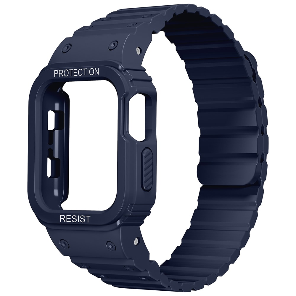 Apple Watch 10 46mm KRD-142 Airbag Tasarımlı Kasa Koruyuculu Silikon Kordon