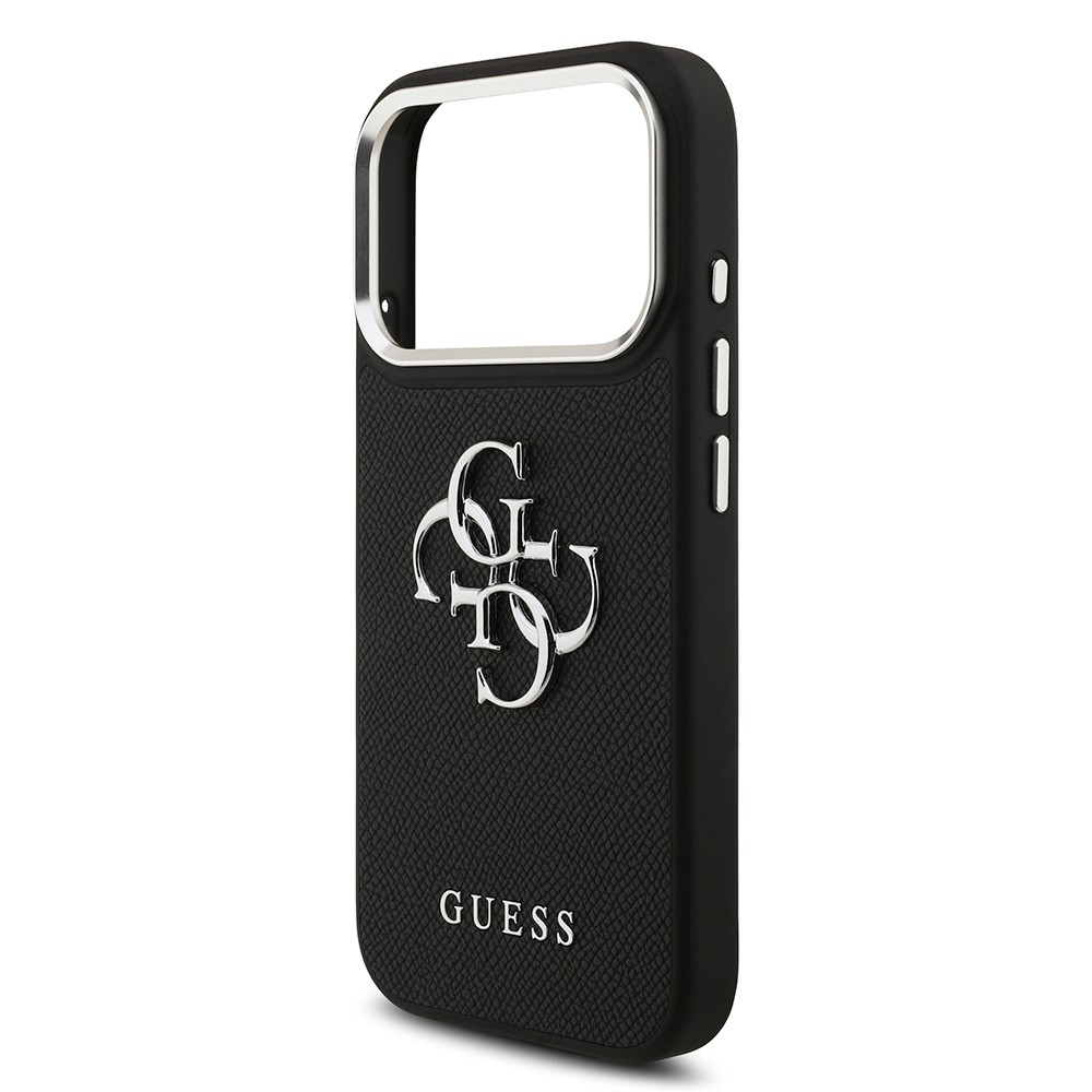 Apple iPhone 17 Pro Kılıf Guess Orjinal Lisanslı PU Deri 4G Büyük Metal Logo Dizaynlı Kapak