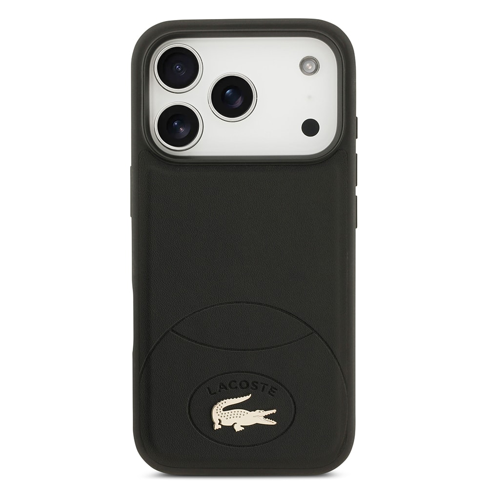 Apple iPhone 17 Pro Kılıf Lacoste Orjinal Lisanslı M-safe Şarj Özellikli PU Deri Tasarımlı Metal Logolu Kapak