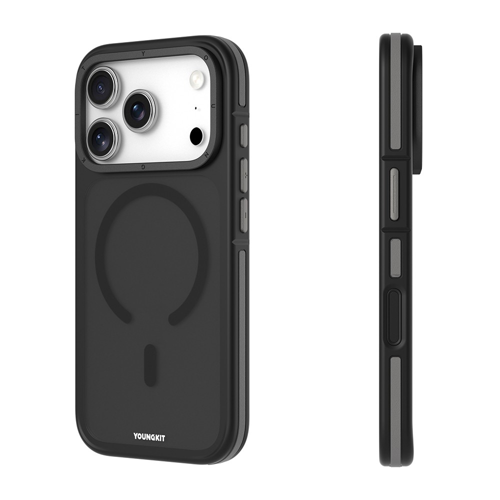 Apple iPhone 17 Pro Kılıf M-safe Şarj Özellikli Youngkit Rock Sand Serisi Kapak