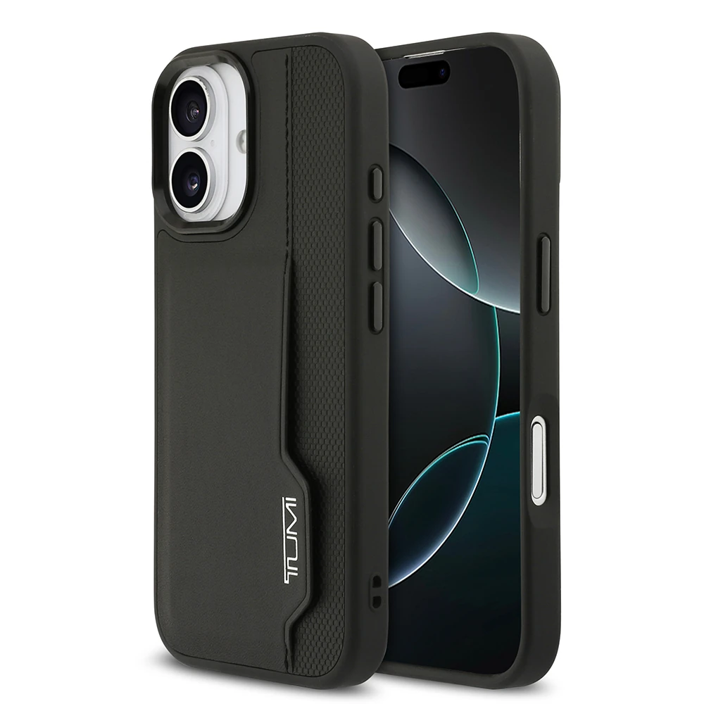 Apple iPhone 17 Kılıf TUMI Orjinal Lisanslı Deri Dikey Kartlıklı Kapak