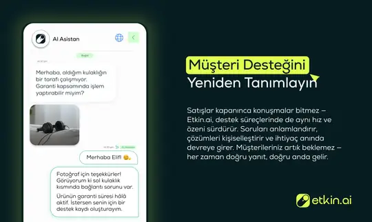 Etkin.ai | Yapay Zeka Müşteri Temsilcisi ekran görüntüsü 3