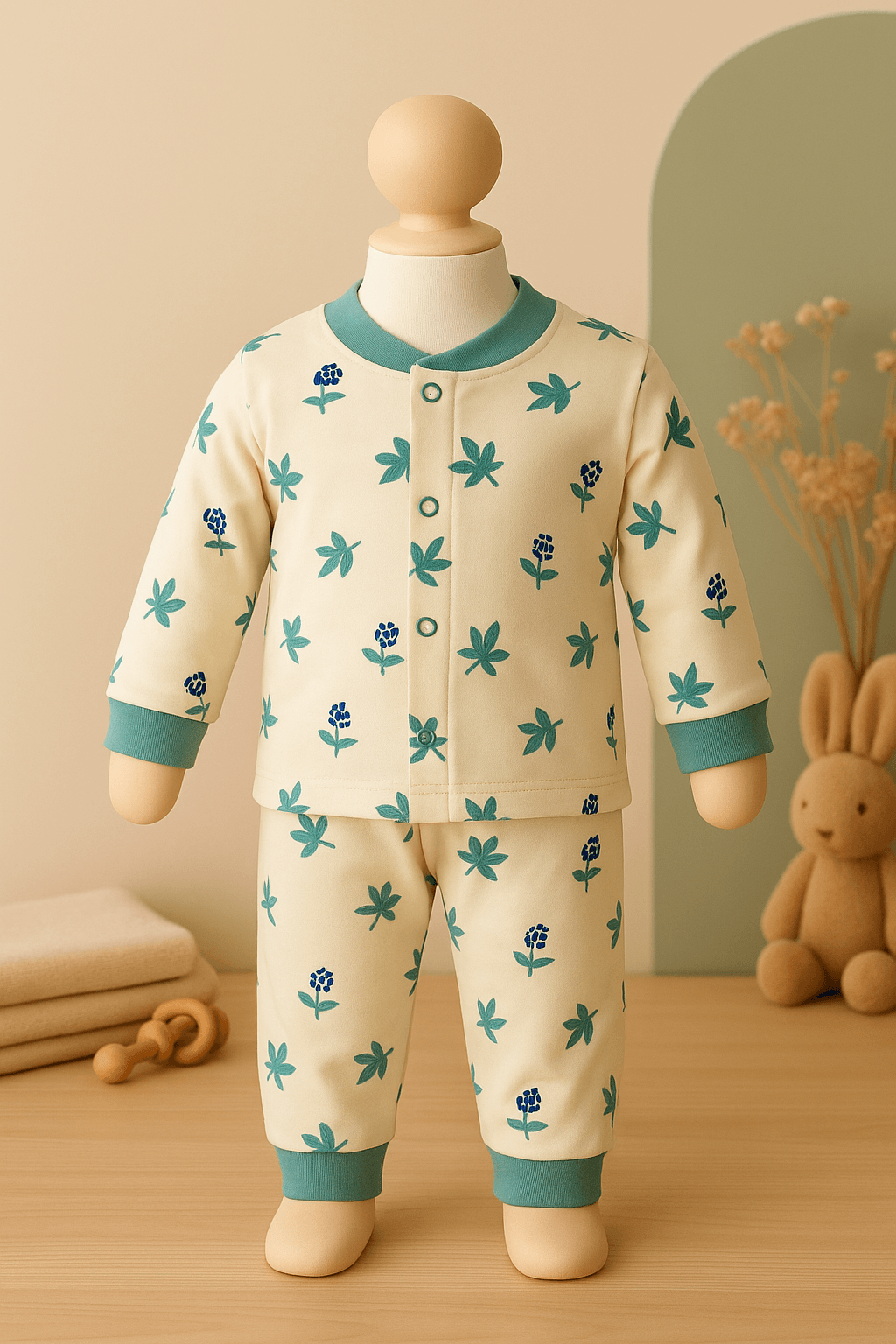 %100 Pamuk Bebek Pijama Takımı