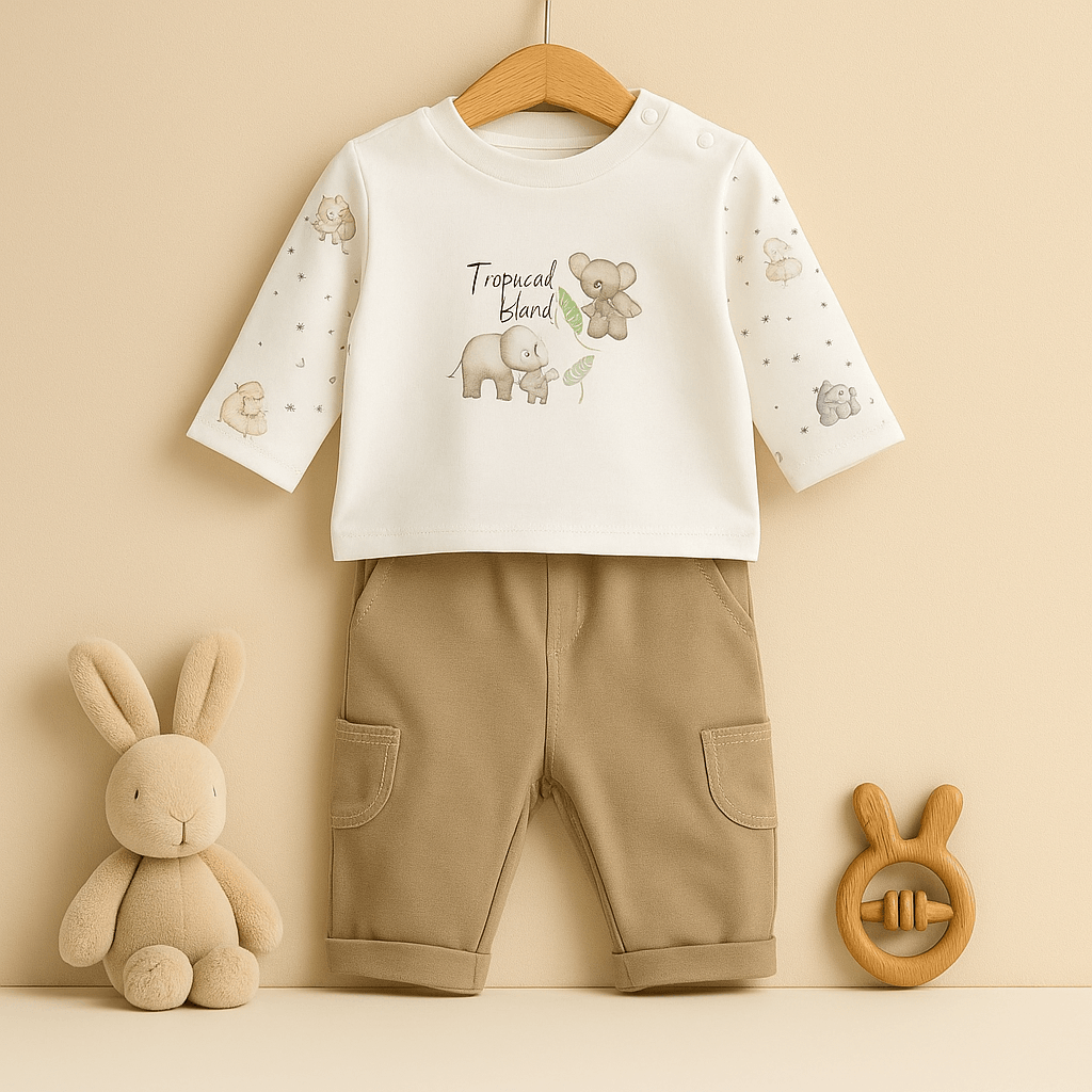 %100 Organik Pamuk 3’lü Bebek Takımı