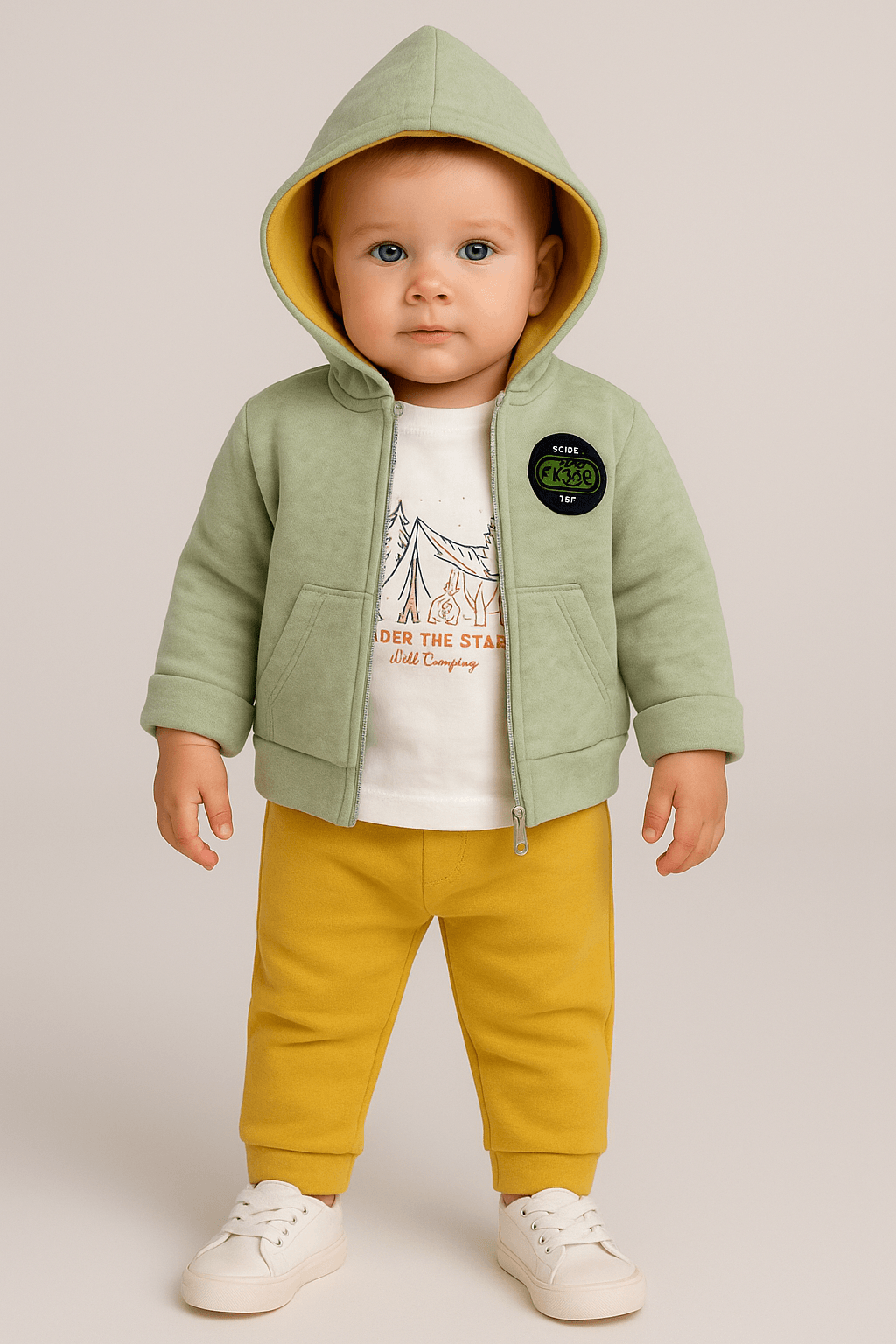 %100 Pamuk 3’lü Erkek Bebek Takımı