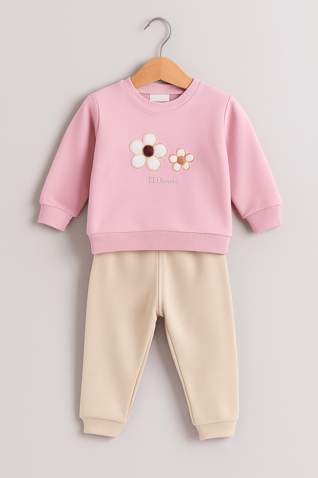 %100 Pamuk 2’li Kız Bebek Takımı - Pembe