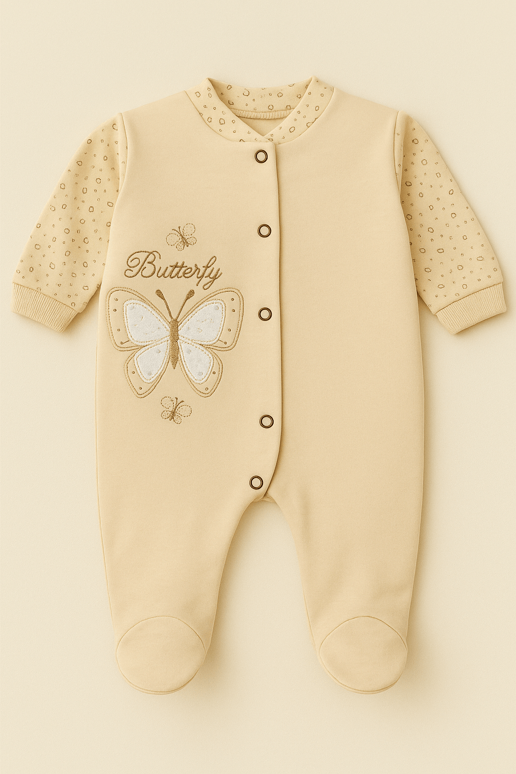 %100 Pamuk Kelebek Desenli 10’lu Hastane Çıkışı Seti