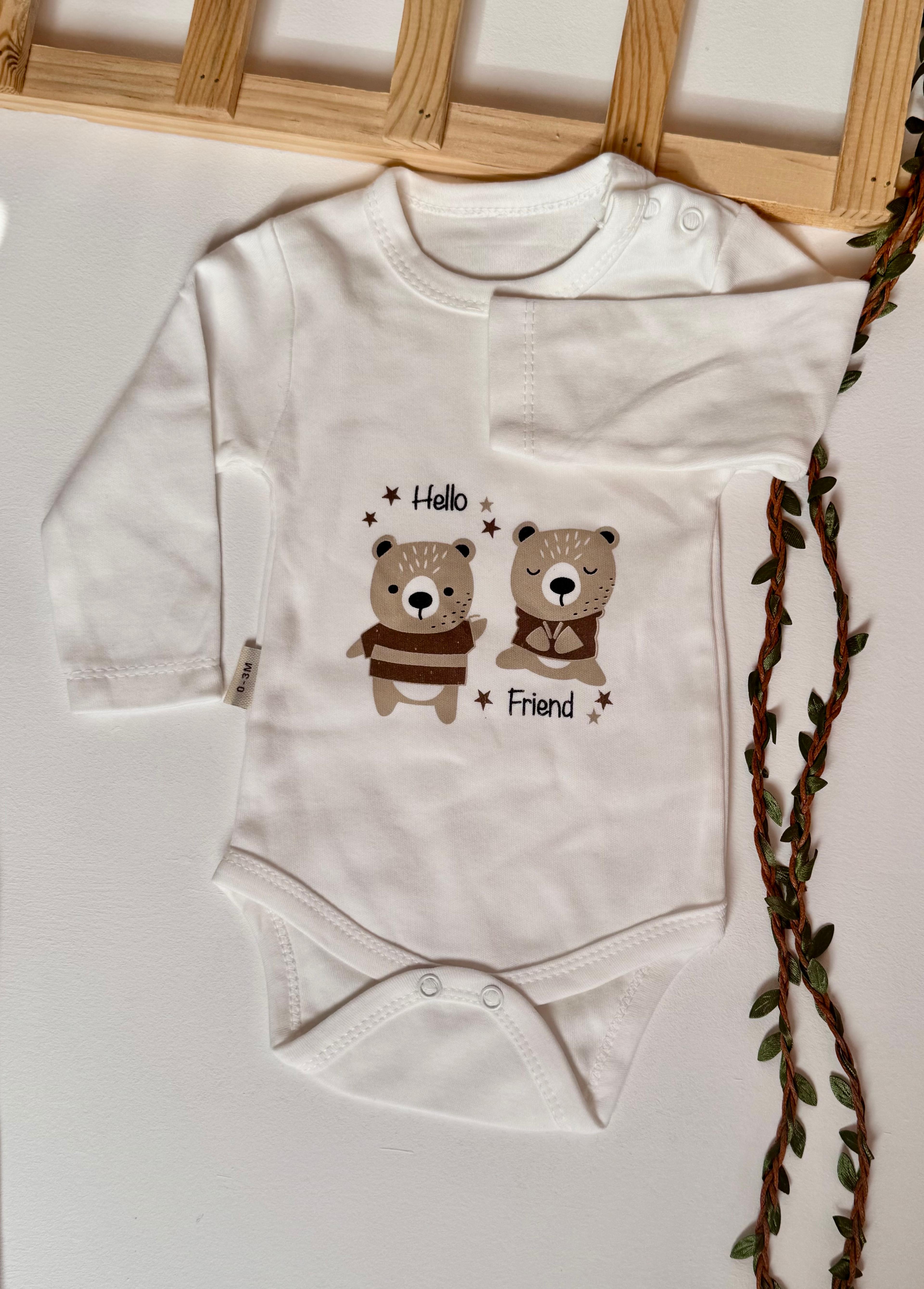 %100 Pamuk 3’lü Mevsimlik Unisex Hayvan Temalı Bebek Pijama Takımı – Kapüşonlu Üst, Uzun Kollu Body, Pijama Altı