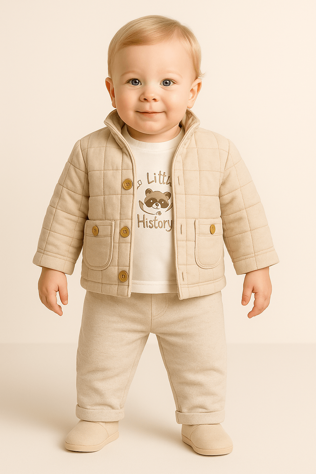 %100 Pamuk Bebek 3’lü Kışlık Takım